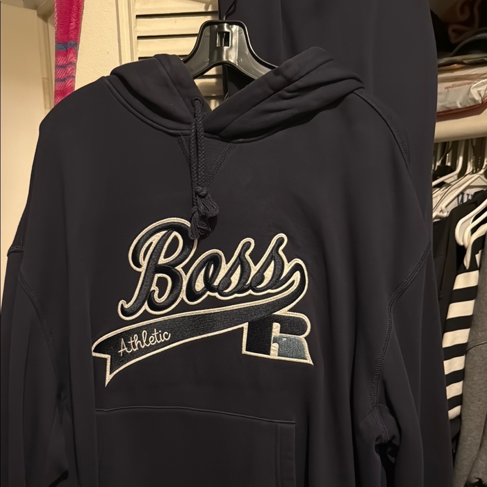 Boss Athletic Men's Dark Blue Hoodie And Joggers